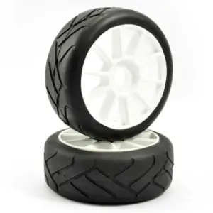 Fastrax 1/8th Premounted Slick Tyres 'Grid Iron/10 Spoke' – view 2