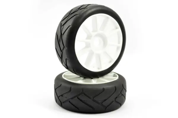 Fastrax 1/8th Premounted Slick Tyres 'Grid Iron/10 Spoke' – view 2