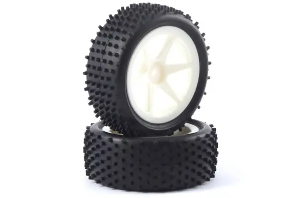 Fastrax 1/10th Mounted Buggy Tyres Lp 'Stub' Front (Spoked) – view 2