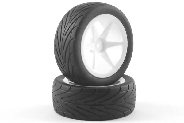 Fastrax 1/10th Mounted Buggy Tyres Lp 'Arrow' Front – view 2