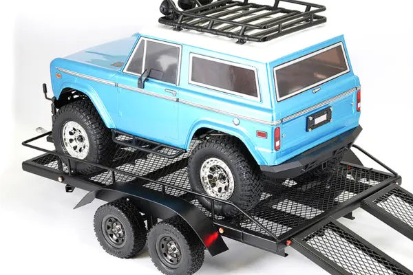 Fastrax Scale Dual Axle Truck Car Trailer W/Ramps & Leds – view 3