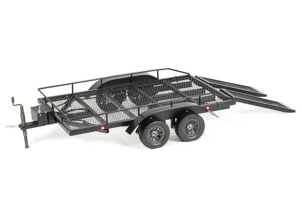 Fastrax Scale Dual Axle Truck Car Trailer W/Ramps & Leds – view 4