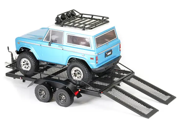 Fastrax Scale Dual Axle Truck Car Trailer W/Ramps & Leds – view 6