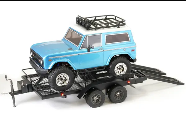 Fastrax Scale Dual Axle Truck Car Trailer W/Ramps & Leds – view 7