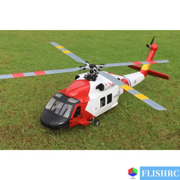 FLISHRC 500 Size HH-60 Scale coastguard RC Helicopter – GPS Stabilised, Ready to Fly – view 6