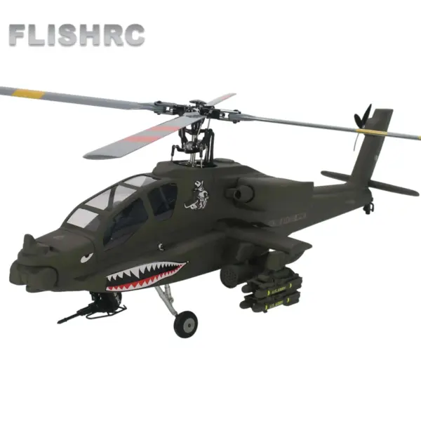 FLISHRC 500 Size AH-64 Apache Scale RC Helicopter – RTR (Ready to Run) – view 9