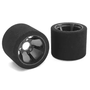 Corally Attack Foam Tyres 1/12 Circuit 32 Shore Magenta Rear Carbon Rims 2pcs