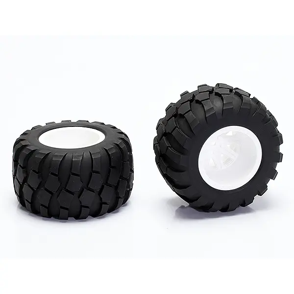 Cen Racing Wheel & Tire Glued (White)