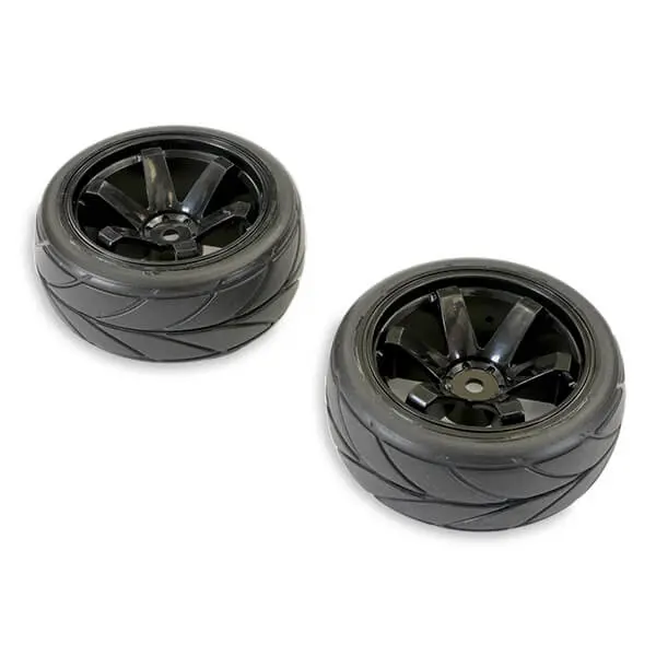 FTX Banzai Treaded Tyre on 6-Spoke Wheel (2) - Black