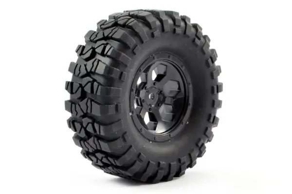 FTX Outback Pre-Mounted 6hex/Tyre (2) - Black – view 2