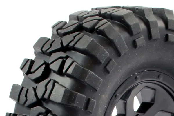 FTX Outback Pre-Mounted 6hex/Tyre (2) - Black – view 5