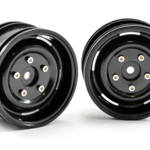 FTX Outback Steel Look Lug Wheel (2) - Black – view 2