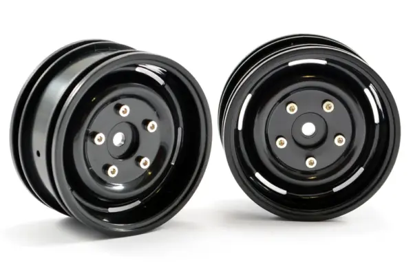 FTX Outback Steel Look Lug Wheel (2) - Black – view 2