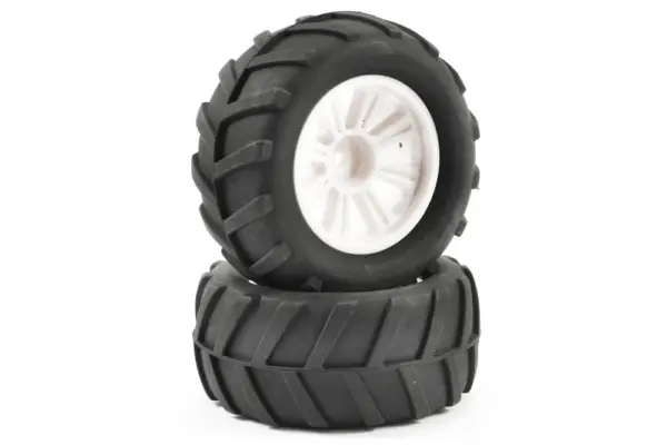 FTX Comet Monster Rear Mounted Tyre & Wheel White – view 3