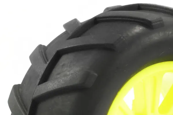 FTX Comet Monster Front Mounted Tyre & Wheel Yellow – view 2