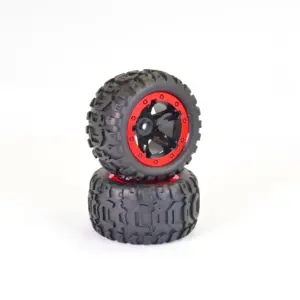 FTX Tracer Monster Truck Red Wheel/Tyres Complete (Pr) – view 2
