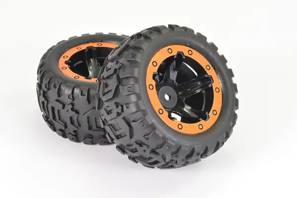 FTX Tracer Monster Truck Orange Wheel/Tyres Complete (Pr) – view 2