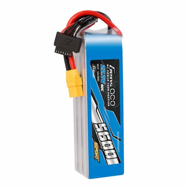 Gensace Sport Lipo 6s 22.2v-5600-80c (Xt90s) 161x46x47mm 760g G-Tech – view 4