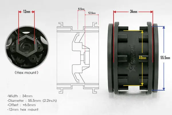 Gmade 2.2 Gt Beadlock Wheels (2) – view 4