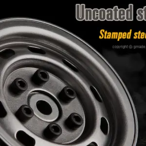 Gmade 1.9 Sr02 Beadlock Wheels (Uncoated Steel) (2) – view 2