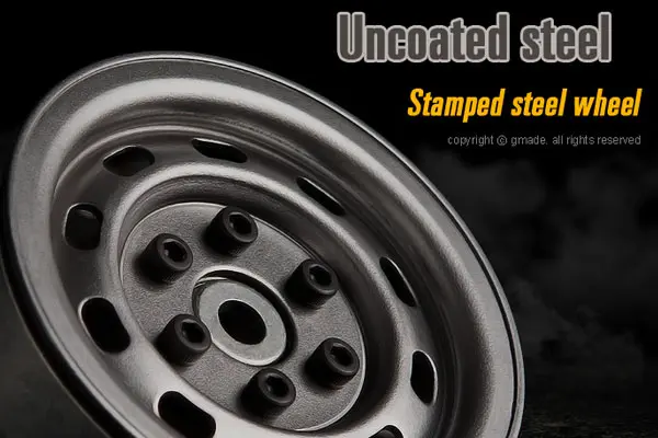 Gmade 1.9 Sr02 Beadlock Wheels (Uncoated Steel) (2) – view 2