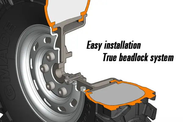 Gmade 1.9 Sr02 Beadlock Wheels (Uncoated Steel) (2) – view 3
