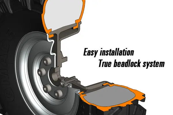 Gmade 1.9 Sr03 Beadlock Wheels (Semigloss Silver) (2) – view 4
