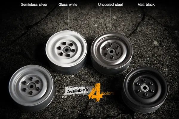 Gmade 1.9 Sr03 Beadlock Wheels (Gloss White) (2) – view 3