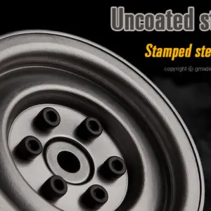 Gmade 1.9 Sr03 Beadlock Wheels (Uncoated Steel) (2) – view 2