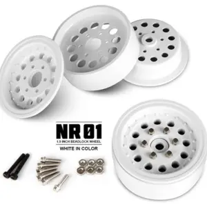 Gmade 1.9 Nr01 Beadlock Wheels (White) (2) – view 2