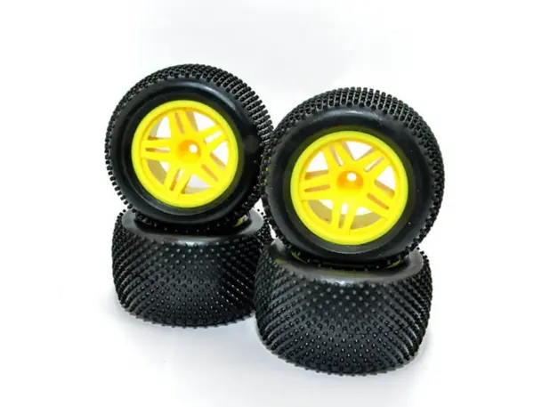 Hobao Hyper Tt Truck Tyres Mounted Yellow Wheel (4pcs) – view 2