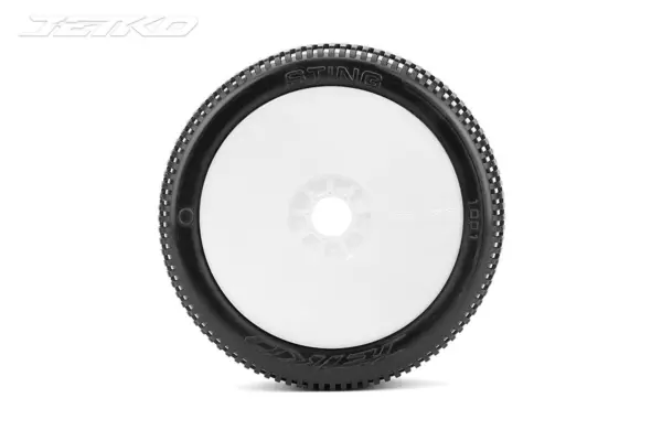 Jetko Sting Soft 1:8 Buggy Pre-Glued White Revo Rims (2) – view 2