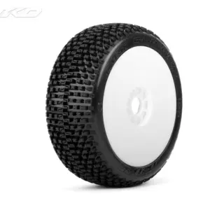 Jetko Dirt Slinger Soft 1:8 Buggy Pre-Glued White Revo Rims (2)