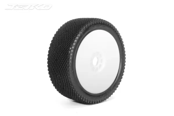 Jetko J Zero Composite Soft 1:8 Buggy Tyres White Wheels (2)