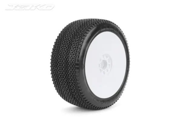 Jetko J Ten SOFT 1:8 Buggy Tyres White Wheels (2)