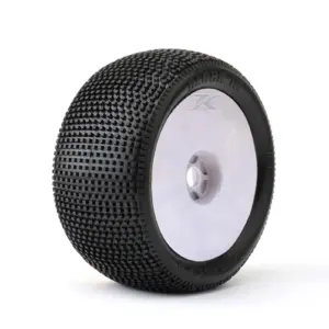 Jetko Block in Super Soft 1:8 Truggy Pre-Glued on White Rims (2) – view 2