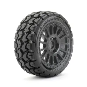 Jetko EX Tomahawk 1:8 Rallye Belted Tyre Black Wheels 17mm Hex (2) – view 2