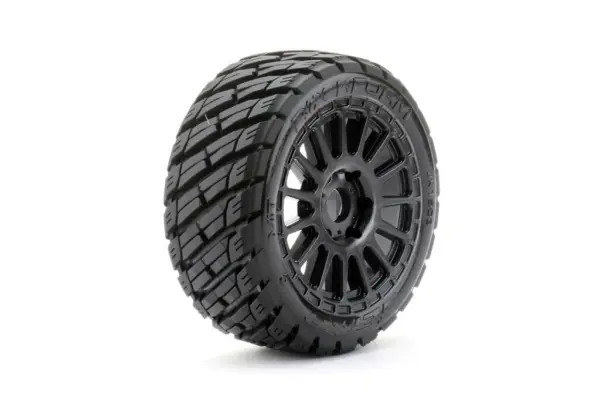 Jetko EX Rockform 1:8 Rallye Belted Tyre Black Wheels 17mm Hex (2)