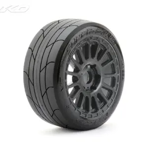 Jetko EX Super Sonic 1:8 Slicks Belted Tyre Black Wheels 17mm Hex (2)