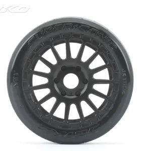 Jetko EX Super Sonic 1:8 Slicks Belted Tyre Black Wheels 17mm Hex (2) – view 2
