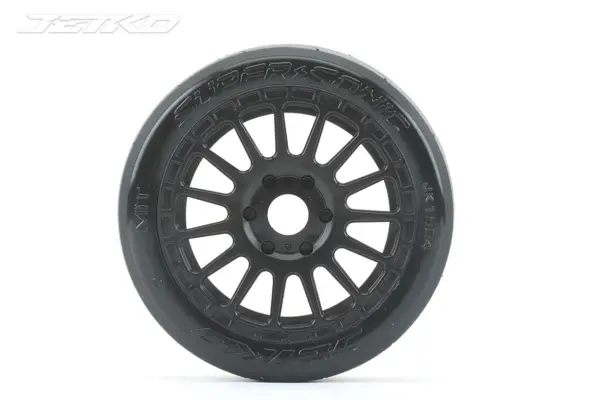 Jetko EX Super Sonic 1:8 Slicks Belted Tyre Black Wheels 17mm Hex (2) – view 2