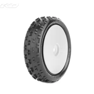 Jetko Arena 1:10 Buggy 2.2 Front Tyres 2wd EOS Yellow on White Wheels