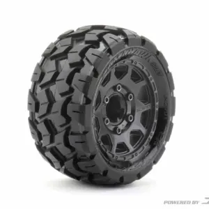 Jetko Ex Tyre St Tomahawk Black Wheel 2.8 Hex 12-14-17mm (2)"
