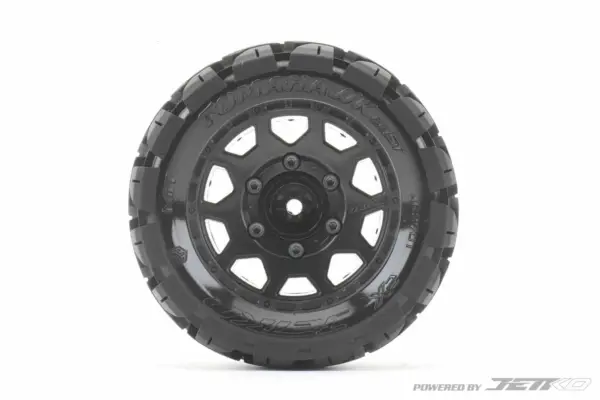 Jetko Ex Tyre St Tomahawk Black Wheel 2.8 Hex 12-14-17mm (2)" – view 2