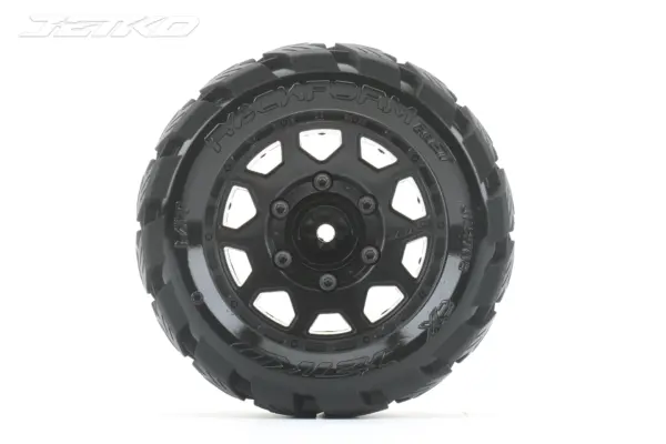 Jetko Ex Tyre St Rockform Black Wheel 2.8 Hex 12-14-17mm (2)" – view 2