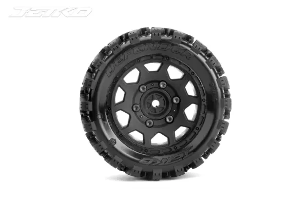 Jetko Ex Tyre St Defender Black Wheel 2.8 Hex 12-14-17mm (2)" – view 2