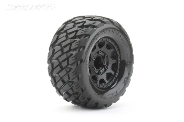 Jetko Ex Tyre Mt Rockform Black Wheel 2.8 Hex 12-14-17mm (2)"