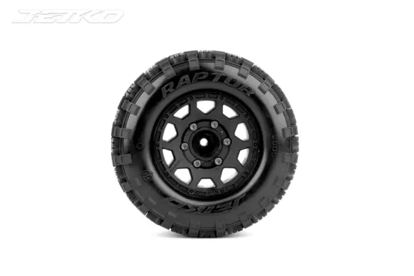 Jetko Ex Tyre Mt Raptor Black Wheel 2.8 Hex 12-14-17mm (2)" – view 2