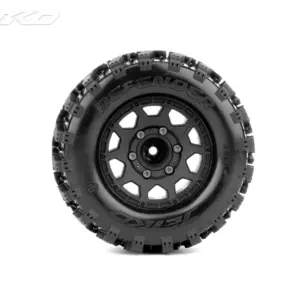 Jetko Ex Tyre Mt Defender Black Wheel 2.8 Hex Hex 12-14-17mm (2)" – view 2