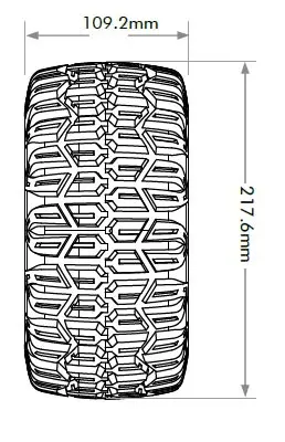 Jetko EX Tyre XMT Slayer Belted Black Wheel 24mm Xmaxx & Kraton(2) – view 3